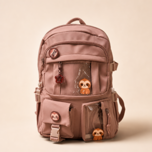 Mochila Preguicinha Aventura Marrom